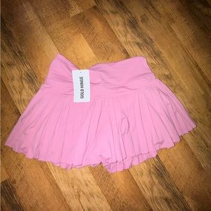 Gold Hinge Pleated Tennis Skirt